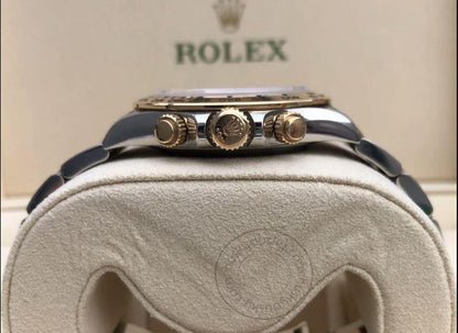 Stainless Steel Dual Color Strap With White Dial Chronograph Watch For Men