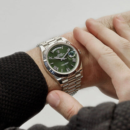 Oyster Perpetual Day-Date Olive Green Dial Men's Watch OYST-GRN
