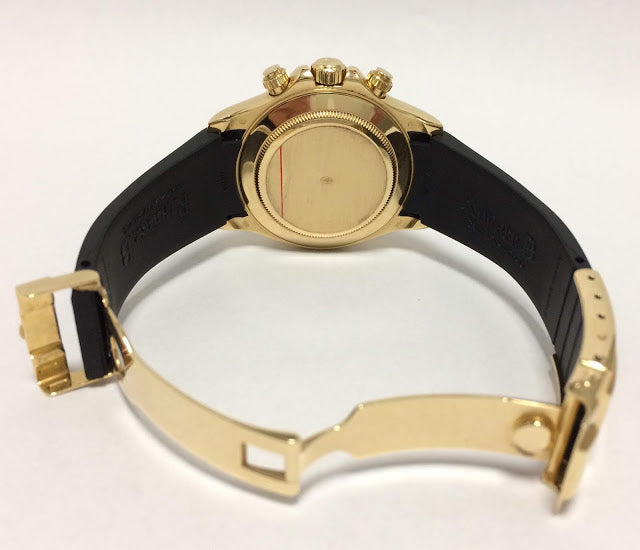 Rlx Daytona Golden Color Case Chronograph Men's Watch, Quartz Movement With Diamond