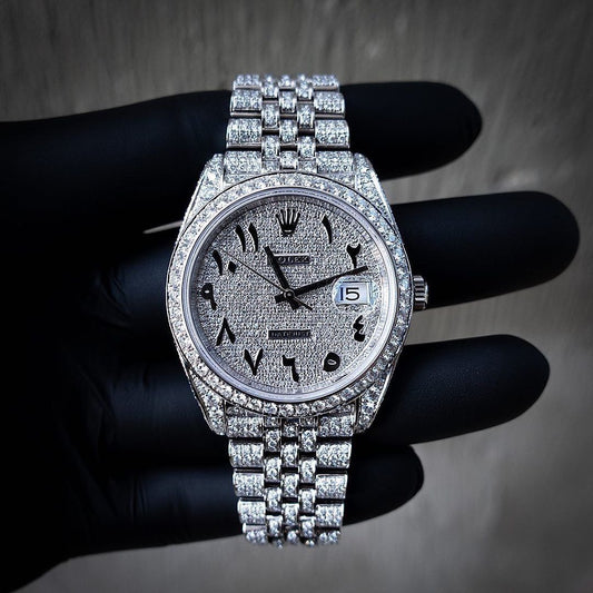 Stainless Steel Watch With Arabic Dial Silver Color Watch For Men - Best For Stylist Look