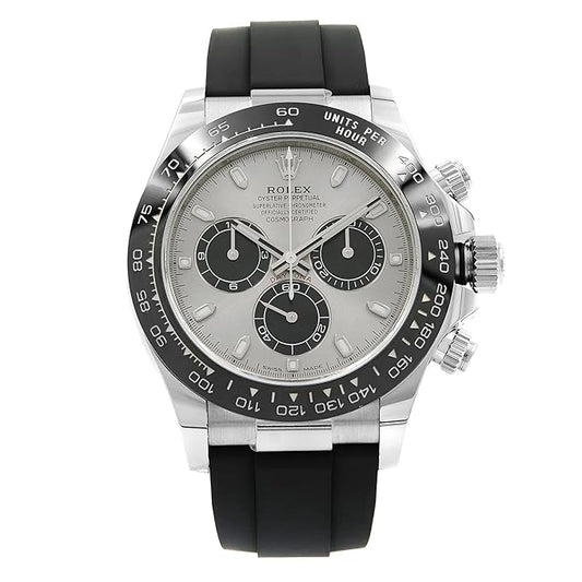 Cosmograph Silver Color Dial Ring Bezel Daytona Chronograph Quartz Chronometer Men's Watch - RLX-1165