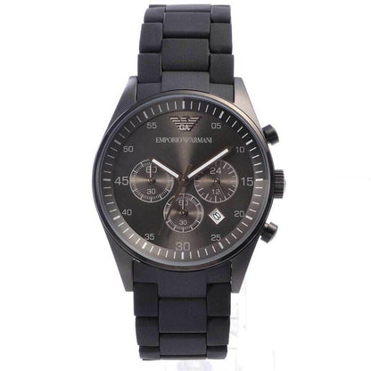 Chronograph Analog Full Black silicon Men's Watch for Man AR5889 Sale Gift