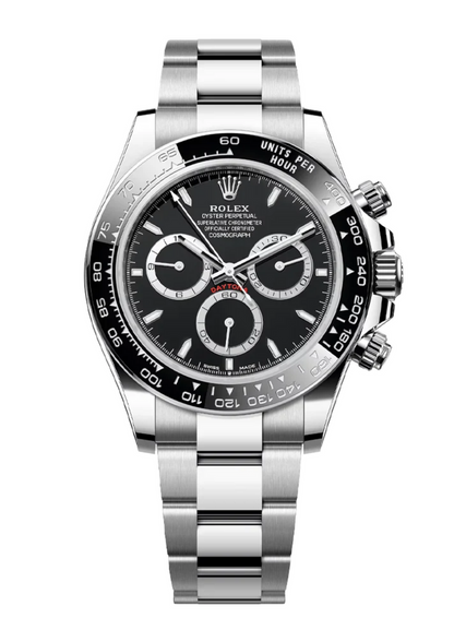 Trendy Black Dial Silver Stainless Strap Watch For Men 126611-LN