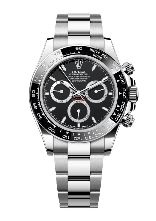 Trendy Black Dial Silver Stainless Strap Watch For Men 126611-LN