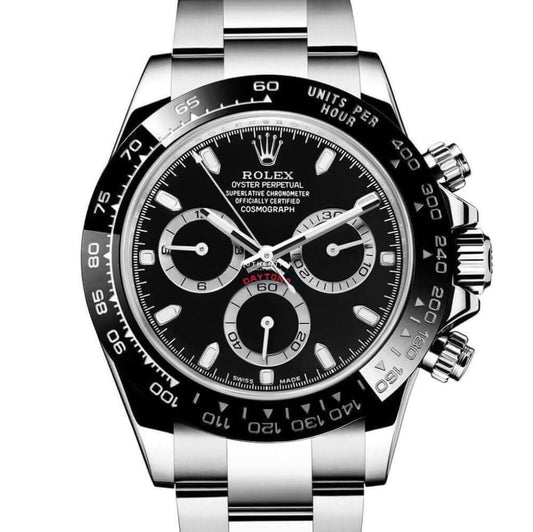 Trendy Black Dial Silver Stainless Strap Watch For Men 126611-LN