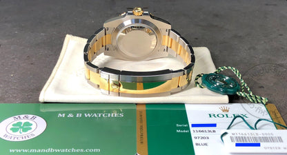 Stainless Steel Dual Color Strap With White Dial Chronograph Watch For Men