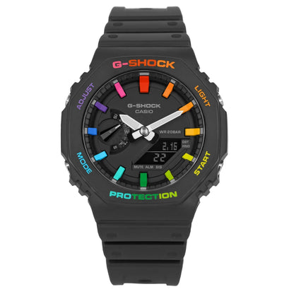 G-shock Black Rainbow Analog-Digital Watch World Time Multi-Function Resin Band Sports Watch GS-2103