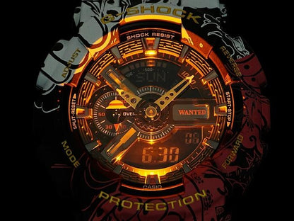 Casio G-Shock Analog Digital Adopts red, black and white Belt Men's Watch For ManGA-110JOP-1A4 Sports Multi Color Dial Day And Date Gift Watch