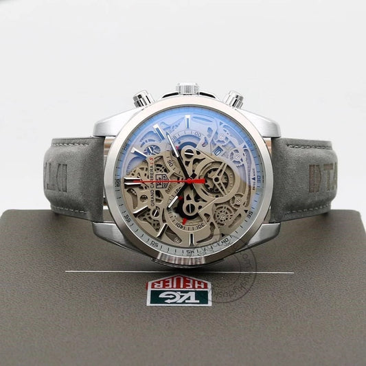 CR7 Diagno Grey Chronograph Multi Dial Leather Men's  Watch 2110-Silver
