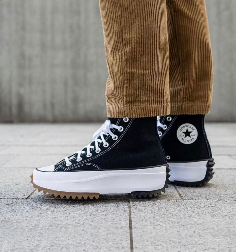 Converse All Star Men's Casual/Running Shoes Black And White Color High Ankle Shoes 166800C