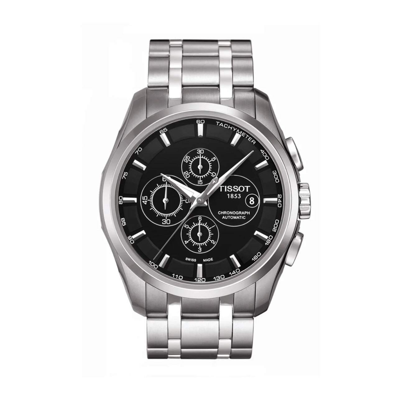 Tissot Silver Black Chronograph Men's Watch TS-2183