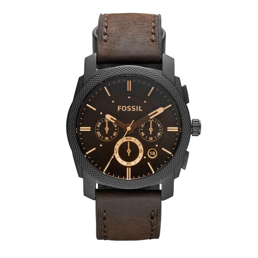 Fossil Machine Chronograph Brown Dial Men's Watch, Formal & Casual Look- FS4656 (Best Gift For Man)