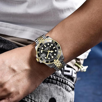 GMT-Master II Oyster Perpetual Bidirectional Rotatable Bezel Dual Color Jubilee bracelet Men's Watch RLX-GMT-5014