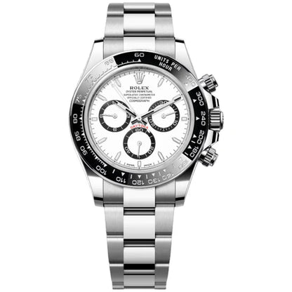 Cosmograph Date White Dial Silver Strap PVD Watch Gift Top Quality RLX-126612-LN