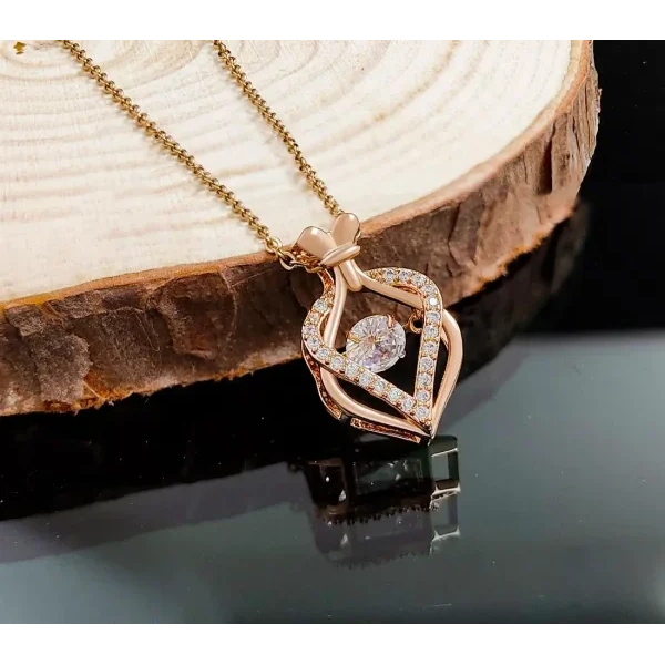 Beautiful American Diamond Pendant With Chain