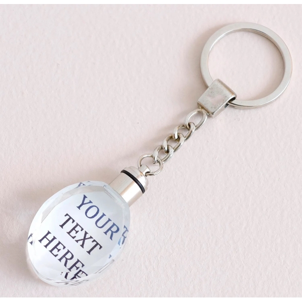 Personalized LED Oval Shaped Keychain