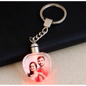 Personalized LED Heart Shaped Keychain
